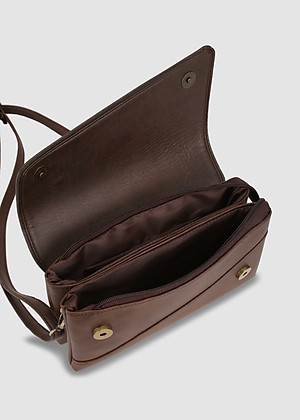 Túi đeo chéo nữ thanh lịch IDIGO FB2 - 380, túi xách cầm tay dáng chữ nhật nắp gập