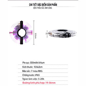 Đèn Led Gắn Bánh Xe Đạp 7 Màu (Trục Giữa phi 19-36mm) Có Sạc Điện USB Chống Nước Trang Trí Cho Xe Đạp Người Lớn Mai Lee