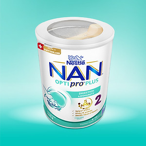 Sữa bột Nestlé NAN OPTIPRO PLUS 2 400g/lon với 5HMO Sản Xuất Tại Thụy Sĩ (6-12 tháng)