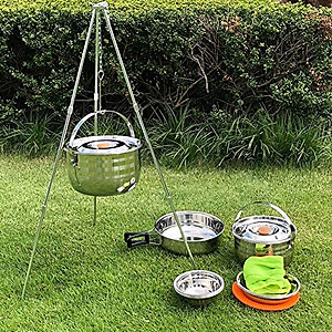 Bộ nồi nấu ăn dã ngoại bằng thép không rỉ Campingmoon Cookware MC-210 (6 người)