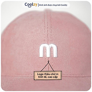 Mũ lưỡi trai nhung nam nữ, nón lưỡi trai thêu chữ M phong cách Ulzzang form unisex - M