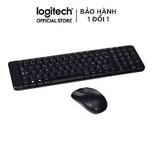 Combo Bàn Phím Chuột Logitech Không Dây MK220 - Hàng Chính Hãng