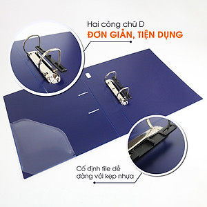 Bìa Còng D2 Switch OFF AO+, Nhựa PP/ A4, 2 Nhẫn D (3.5cm/ 5cm)