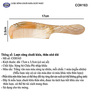 Lược sừng xuất Nhật (Size: M - 17cm) COH163 - Lược khía thon gọn đẹp ️- Chăm sóc tóc