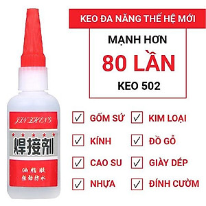 Keo Siêu Dính Đa Năng Mạnh Gấp 80 Keo 502 Dán Sắt, Dán Đá, Dán Nhựa, Dán Gỗ