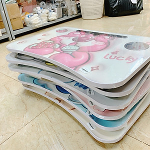 Bàn Học Gấp Gọn Có Khe Để Điện Thoại, Máy Tính Bảng, Khay Để Ly - Hàng Loại 1 (Giao ngẫu nhiên)