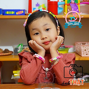 Đồ chơi xâu hạt vòng công chúa cho bé gái 3-6 tuổi tự làm trang sức CỰC XINH, rèn tập trung, phát triển tư duy sáng tạo