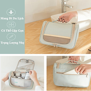 Túi Đựng Mỹ Phẩm Đồ Trang Điểm Du Lịch KUNBE, Chất Liệu Chống Thấm Nước Có Móc Treo Tiện Lợi