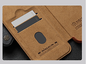 Bao da chống sốc cho Samsung Galaxy S24 Ultra, S24 Plus, S24 trang bị nắp bảo vệ Camera hiệu Nillkin Qin Pro (ngăn đựng thẻ ATM Name Card, chất liệu da cao cấp, thiết kế thời trang cá tính) - Hàng nhập khẩu