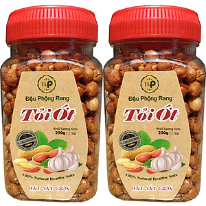 Combo 2 hũ đậu phộng sấy giòn tỏi ớt MỖI HŨ 250G
