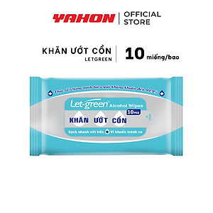 Combo Khăn Ướt Cồn LET-GREEN 10 Miếng/Gói