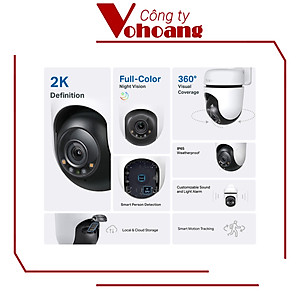 Camera WiFi TP-Link Tapo C510W An Ninh Quay/Quét 360 Độ, Chống Nước - Hàng Chính Hãng