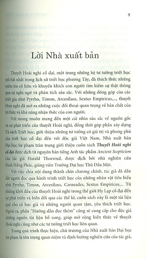 THUYẾT HOÀI NGHI CỔ ĐẠI - Harald Thorsrud – NXB Đại Học Sư Phạm