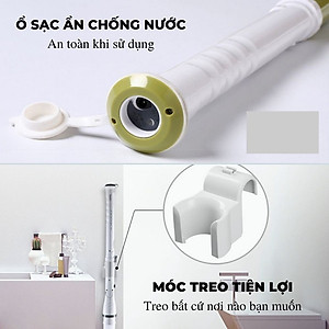 Chổi Cọ Nhà Vệ Sinh Đa Năng, Nhà Tắm, Bồn Cầu, Toilet, Cửa Kính - Pin 4000 mAh