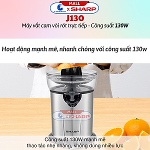 Máy Vắt Cam Sharp EJ-J130-ST - Hàng Chính Hãng