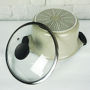 Bộ nồi và Chảo đá Lock&Lock Stone LCA6244DS02 dùng trên Bếp từ- Hàng chính hãng