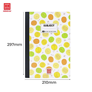 Sổ bìa bồi A4 260 trang Hồng Hà Subject - 4587