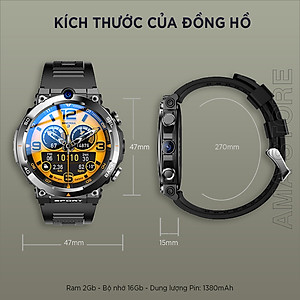 Đồng hồ Thông minh Mặt tròn Gắn sim Nghe gọi ZaIo có Rung cho Học sinh Người lớn định vị GPS chức năng như Điện thoại chơi Game xem Youtube TikTok tải ứng dụng CH Play AMA Watch H10 Android 2024 Hàng nhập khẩu