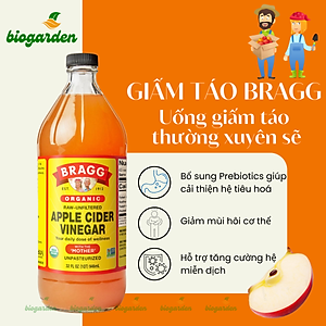 Giấm táo hữu cơ Organic Bragg 946ml Organic Apple Cider Vinegar 946ml (combo 4 chai)