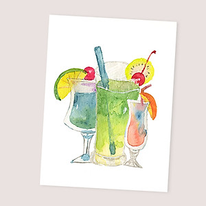 Giấy vẽ màu nước A6 lỡ vẽ các hình dễ thương, giấy vẽ chuyên dụng có vân nhập từ Ý, chất giấy 224gsm 40 tờ CTB784 Green Art - Hàng chính hãng