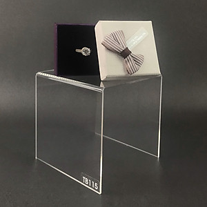Kệ trưng bày mica 3 mặt uốn Enter TB117 150x150x150mm mica dày 2mm, Kệ livestream, Kệ mica chữ U trong suốt để đồ đa năng