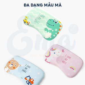 Gối cao su non trẻ em thiết kế công thái học cho bé từ 1-6 tuổi - Hàng cao cấp với ruột gối đục lỗ thoáng khí