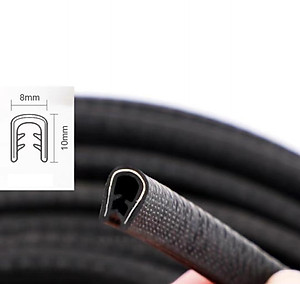 Ron Viền Bảo Vệ Cánh Cửa Xe Hơi Nẹp U Gioăng Oto Ôtô Chống Va Đập Ồn Cách Âm Đàn Hồi Lõi Thép Cao Su