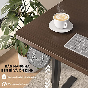 Bàn nâng hạ chiều cao công thái học iCockpit SEL 1460. Phiên bản nâng cấp mới nhất tặng kèm thảm lót chuột, móc treo tai nghe và giá để ly nước
