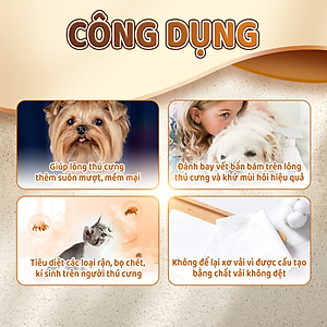 Khăn ướt vệ sinh thú cưng Pet Wipes gói 50 tờ mùi hương tự nhiên vừa làm sạch khử mùi cho chó mèo