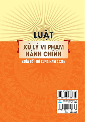 Sách - Luật Xử Lý Vi Phạm Hành Chính (Sửa đổi, bổ sung năm 2020) - ndbooks