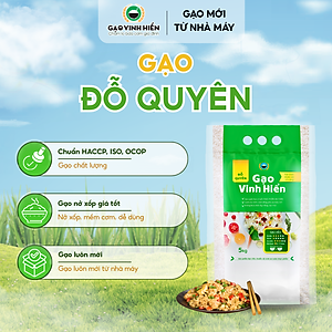 Đặc sản Tiền Giang - Gạo Đỗ Quyên Vinh Hiển 5kg - OCOP 4 SAO