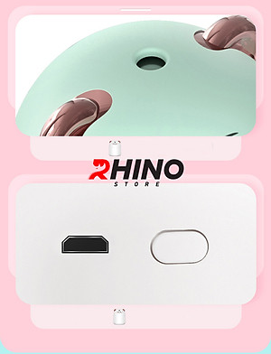 Máy phun sương tạo ẩm Rhino H903 dung tích 250ml, nhỏ gọn, không gây tiếng ồn, tích hợp đèn ngủ RGB nhiều màu - Hàng chính hãng