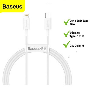 Cáp sạc nhanh siêu bền IP 20W Baseus Superior Series Fast Charging Data Cable Type-C to iP PD (480Mbps)-Hỗ trợ sạc nhanh PD 20W dành cho iPhone 12 / PD 18W dành cho iP11/ iP XS Max- Hàng chính hãng