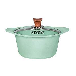 Nồi (quánh) đúc đáy từ Green Cook, nồi chống dính bếp từ men đá xanh ngọc Green Cook GCS05-IH công nghệ Hàn Quốc