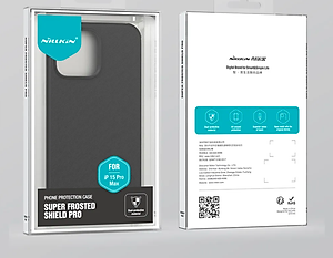 Ốp lưng cho iPhone 15 Pro , 15 Pro Max , 15 Plus , 15 hiệu Nillkin Frosted Shield Pro chống sống chống vân tay - Hàng nhập khẩu