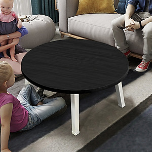 Bàn Tròn Mặt Gỗ MDF 60X60X30cm Chân Nhựa Chắc Chắn Làm Bàn Ăn, Bàn Làm Việc Đa Năng, Ngồi Học, Decor Phòng Siêu Đẹp