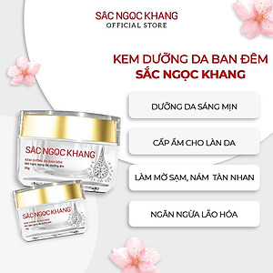 Kem Dưỡng Da Ban Đêm Sắc Ngọc Khang 30g giúp dưỡng ẩm, hỗ trợ mờ thâm nám, sạm, tàn nhang