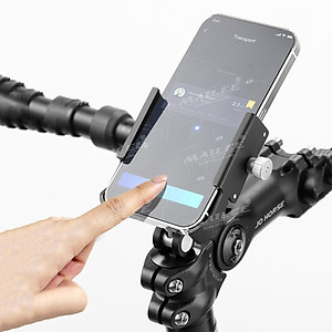 Giá đỡ điện thoại xe đạp, xoay 360 độ BN-2955 gắn nắp bát phốt/ pô tăng, vị trí cổ trụ tiết kiệm không gian, hợp kim nhôm cho xe đạp