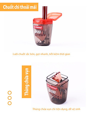 Combo 2 Gọt Bút Chì Stabilo Exam Grade PS4518 - Bộ 3 chuốt (PS4518-C3)