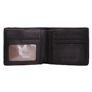 Ví nam Huy Hoàng da đà điểu da bụng màu đen, nâu đất, nâu đỏ, vàng bò HC2405-06-07-19