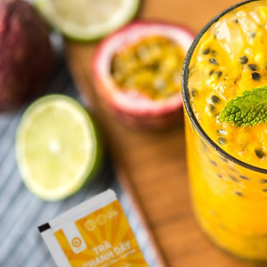 [TẶNG TOPPING] Trà Chanh Dây hòa tan Sunbeleaf, có chanh dây thật, trà hoa quả tươi ngon, thanh mát, hộp 10 gói