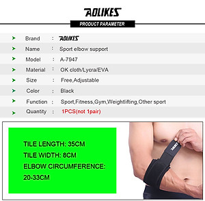 Đai bó cơ khuỷu tay AOLIKES A-7947 Sport Elbow Support