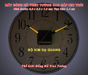 Máy Đồng Hồ Eastar Kim Trôi Độ Chính Xác Cao – Bộ Kim Đao thân Kim màu Đen có Dạ Quang màu Cam – Kèm theo Pin Maxell.