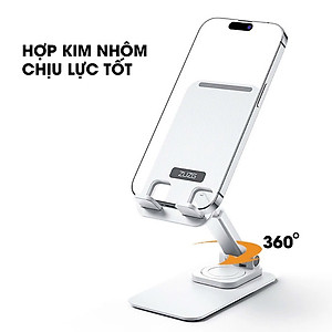 Giá đỡ điện thoại bằng kim loại xoay 360° có thể gấp gọn, chân đế vững chắc - Hàng Nhập Khẩu