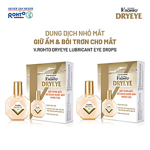 Combo 2 Nước nhỏ mắt cấp ẩm & bổ sung nước mắt nhân tạo V.Rohto DryEye 13ml