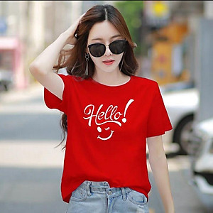 Áo thun nữ MXM cổ tròn form rộng in chữ Hello phong cách trẻ trung Hàn Quốc từ 45-60kg ( ANU032 )