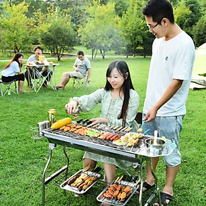 Bếp nướng than hoa BBQ ngoài trời chất liệu Inox cao cấp