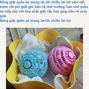 Bộ 2 Bóng Giặt Cầu Gai 11Cm Hỗ Trợ Giặt Đồ Siêu Sạch Chống Nhăn Quần Áo Bóng giặt quần áo, Banh giặt quần áo chống nhăn cỡ lớn 11cm khử khuẩn mùi ẩm mốc