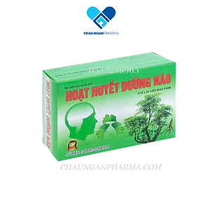 Hoạt huyết dưỡng não - Hộp 100 viên bao đường - tuần hoàn não, Dược Đại Uy, từ đinh lăng, bạch quả