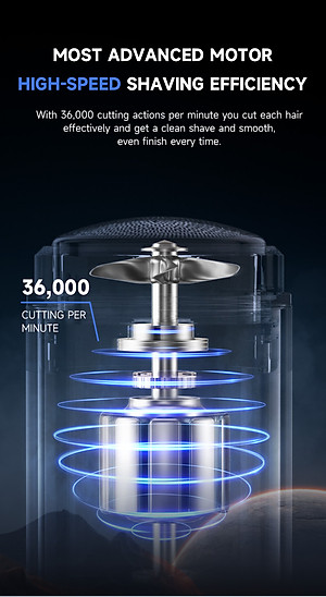 Máy cạo râu bỏ túi Mini Enchen Z3 pocket shaver nhỏ và tiện bảo quản, lưỡi 6 cánh dễ làm sạch - Hàng chính hãng